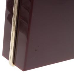 Pre Owned Charlotte Olympia Burgundy Zodiac Pandora Taurus Clutch