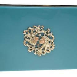 Charlotte Olympia Turquoise Zodiac Pandora Gemini Clutch