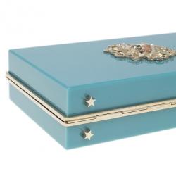 Charlotte Olympia Turquoise Zodiac Pandora Gemini Clutch