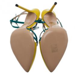 Charlotte Olympia Neon Patent Trixie T-Strap Sandals Size 40