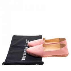 Pre Owned حذاء شارلوت اوليمبيا جلد سويدي وردي كابري كات فلات إسبادريل مقاس 39