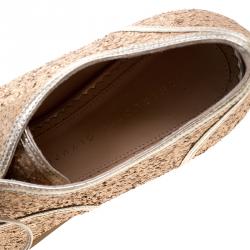 Charlotte Olympia Metallic Dull Gold Glitter Stefania Oxfords Size 38