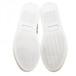 Pre Owned Charlotte Olympia Beige Leopard Print Pony Hair Purrfect High Top Sneakers Size 39.5