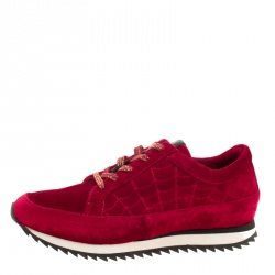 Charlotte Olympia Red Velvet Work It! Sneakers Size 37