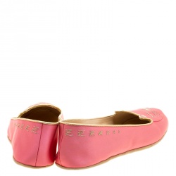 Pre Owned Charlotte Olympia Pink Satin Cat Nap Slipper Set S