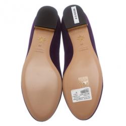 Pre Owned Charlotte Olympia Purple Suede Pisces Smoking Slippers Size 40