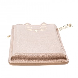 Pre Owned Charlotte Olympia Blush Pink Leather Feline IPhone 6 Case