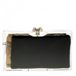 Charlotte Olympia Clear Perspex Pandora Classic Box Clutch