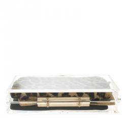 Charlotte Olympia Clear Perspex Pandora Classic Box Clutch