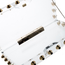 Pre Owned Charlotte Olympia Transparent Perspex Naughty Pandora Clutch