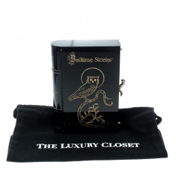 Pre Owned حقيبة كلتش شارلوت أوليمبيا بدتايم ستوريز نوفل أكريليك سوداء