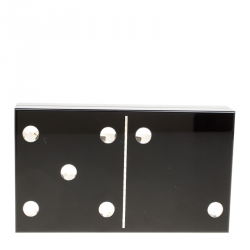 Pre Owned Charlotte Olympia Black Perspex Domino Pandora Box Clutch