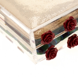 Pre Owned Charlotte Olympia Plexiglass Ring A Ring O Roses Pandora Box Clutch