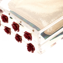 Pre Owned Charlotte Olympia Plexiglass Ring A Ring O Roses Pandora Box Clutch