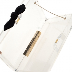 مملوكة مسبقًا حقيبة كلاتش شارلوت أوليمبيا باندورا بوكس فيونكة زجاج بلكسي