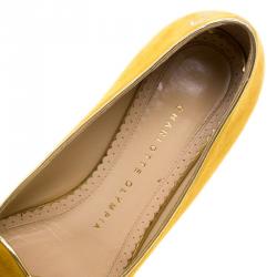 Charlotte Olympia Mustard Yellow Suede Sagittarius Smoking Slippers Size 36