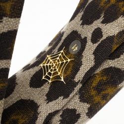 Pre Owned Charlotte Olympia Greta Leopard Print Canvas Platform Pumps Size 41