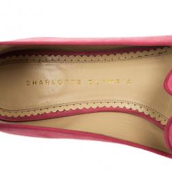 Pre Owned Charlotte Olympia Bisoux Suede &amp; Pony Hair Loafers Size 38.5