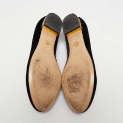 Charlotte Olympia Black Velvet Web Smoking Slippers Size 40
