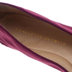 Pre Owned Charlotte Olympia Pink Suede Capri Cat Espadrille Loafers Size 39