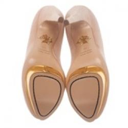 Pre Owned Charlotte Olympia Pink Suede Dolly Platform Pumps Size 36