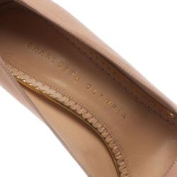 Pre Owned Charlotte Olympia Pink Suede Dolly Platform Pumps Size 36