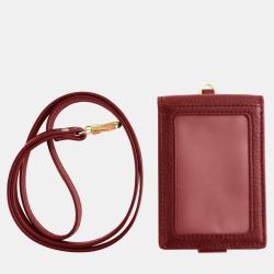 Pre Owned Charriol Bordeaux Leather  Card Holders