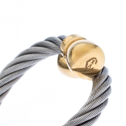 Charriol Celtic Bourse Titanium Cable and Gold Plated Ring Size 54.5