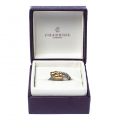 Charriol Celtic Bourse Titanium Cable and Gold Plated Ring Size 54.5
