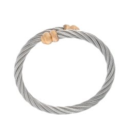 Charriol Celtic Double Godrons Two Tone Bypass Adjustable Bangle