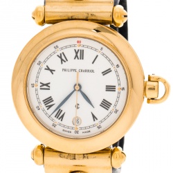 Pre Owned Philippe Charriol White Christopher Columbus Women's Watch 35MM