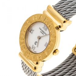 Pre Owned Charriol Grey Gold-Plated Stainless Steel St Tropez Women's Wristwatch 24 mm
