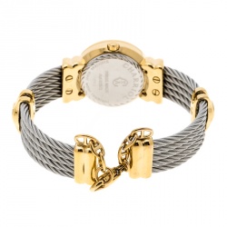 Pre Owned Charriol Grey Gold-Plated Stainless Steel St Tropez Women's Wristwatch 24 mm