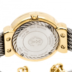 Pre Owned Charriol Mother of Pearl Yellow Gold Tone And Stainless Steel Diamonds ST-Tropez ST30.1 Women's Wristwatch 30 mm