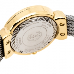 Pre Owned Charriol Mother of Pearl Yellow Gold Tone And Stainless Steel Diamonds ST-Tropez ST30.1 Women's Wristwatch 30 mm