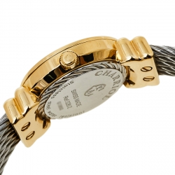 Pre Owned Charriol Mother Of Pearl Yellow Gold Plated Stainless Steel St-Tropez Ref.028/2 Women's Wristwatch 24.50 mm