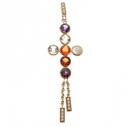 Chaumet ABC Collection Amour Multicolor Gemstone Diamond Cross Pendant