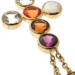 Chaumet ABC Collection Amour Multicolor Gemstone Diamond Cross Pendant