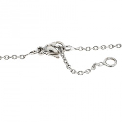 Pre Owned Chaumet Diamond Solitaire 18k White Gold Round Pendant Necklace