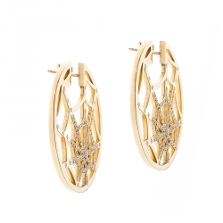 Chaumet Catche Me If You Love Me Diamond Yellow Gold Earrings 