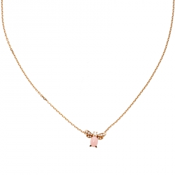 Chaumet Attrape-Moi...si tu M'aimes Diamond Pink Opal 18k Rose Gold Pendant Necklace