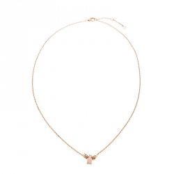 Chaumet Attrape-Moi...si tu M'aimes Diamond Pink Opal 18k Rose Gold Pendant Necklace