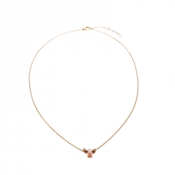 Chaumet Attrape-Moi...si tu M'aimes Diamond Pink Opal 18k Rose Gold Pendant Necklace