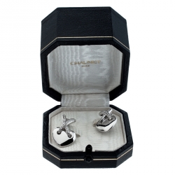 Pre Owned Chaumet X Crossover Liens Heart Diamond 18k White Gold Earrings