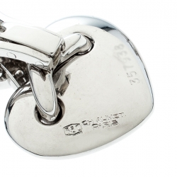 Pre Owned Chaumet X Crossover Liens Heart Diamond 18k White Gold Earrings