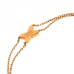 Chaumet Mini Liens Diamond 18k Rose Gold Double Chain Bracelet 