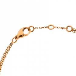 Chaumet Mini Liens Diamond 18k Rose Gold Double Chain Bracelet 