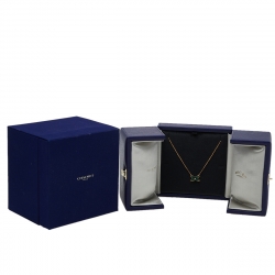 Chaumet Jeux de Liens Diamond Malachite 18K Rose Gold Pendant Necklace