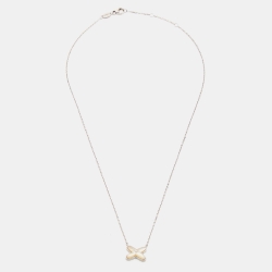 Chaumet Jeux de Liens Mother of Pearl Diamond 18k White Gold Necklace