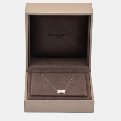 Chaumet Jeux de Liens Mother of Pearl Diamond 18k White Gold Necklace